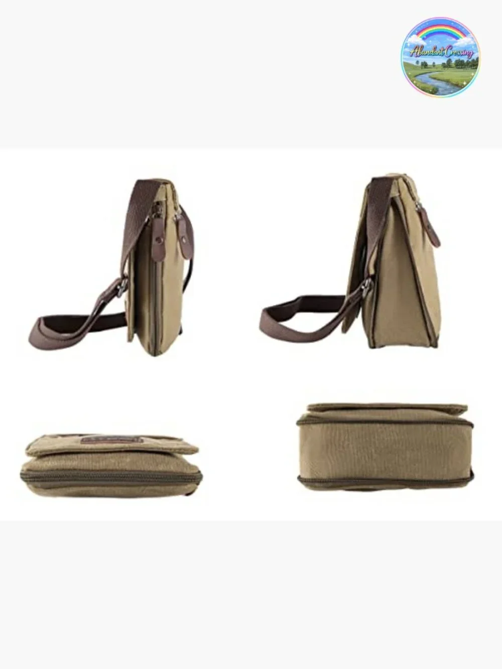 Vintage Canvas Messenger Crossbody Bag Shoulder Bag